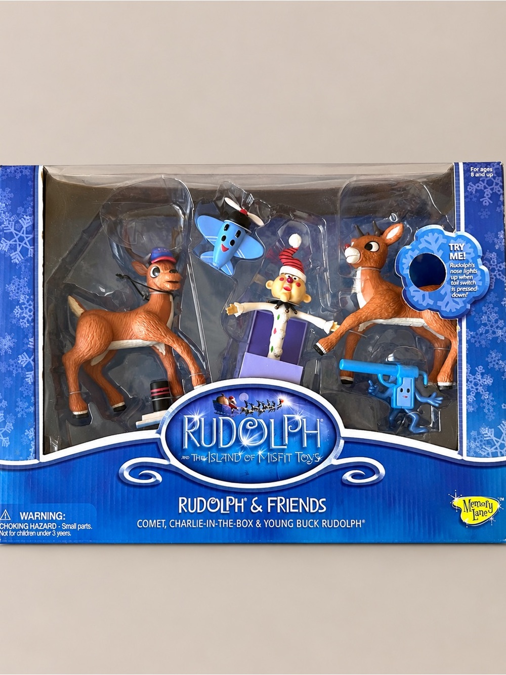 2002 Memory Lane Rudolph & Friends Comet Charlie-in-the-Box Young Buck Set
